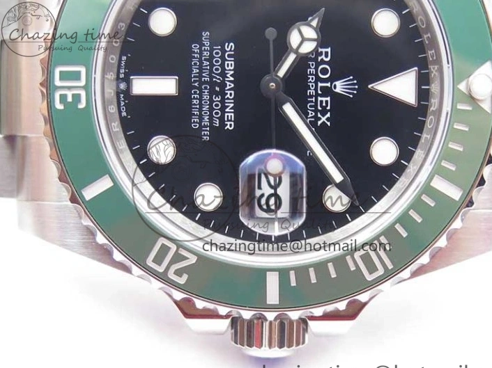 MiroTime 0701 Bold Submariner 41mm 126610 LV Kermit EWF Black Dial on SS Bracelet A 2765